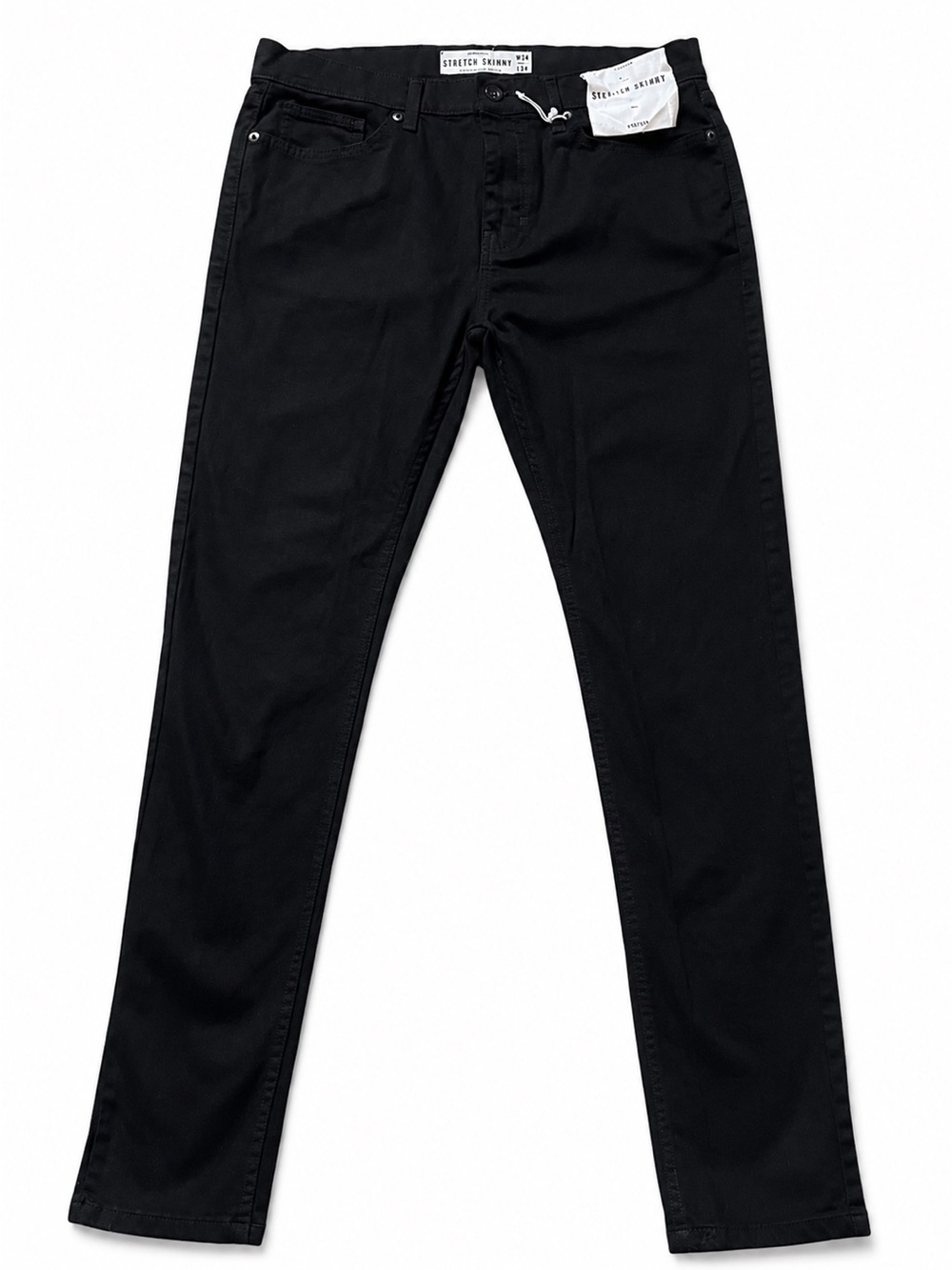 Topman Black Stretch Skinny Jeans W34 L34 New Without Tags